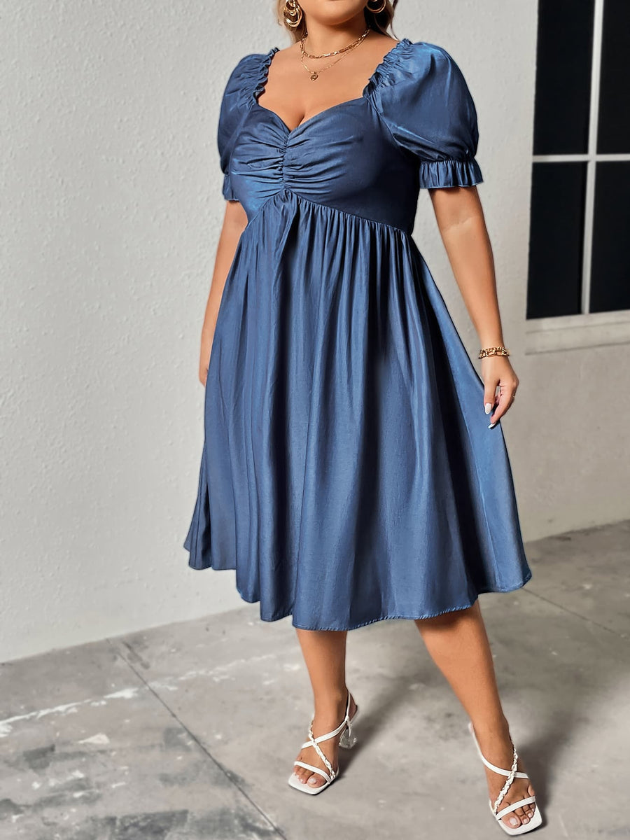 Honey Plus Size Ruched Sweetheart Neck Dress - Beach Babes Beachwear - Fort Lauderdale