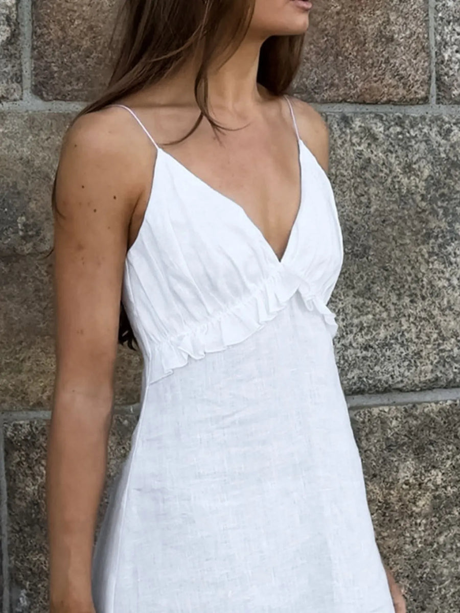Ruffled A-Line  Maxi Dress - Beach Babes Beachwear - Fort Lauderdale