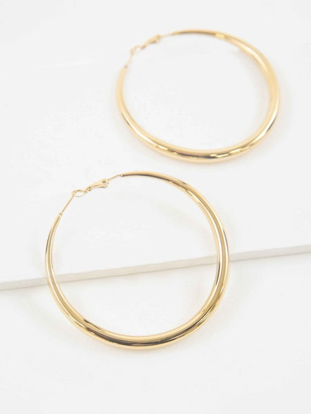 Gold Hoop Earrings - Beach Babes Beachwear - Fort Lauderdale
