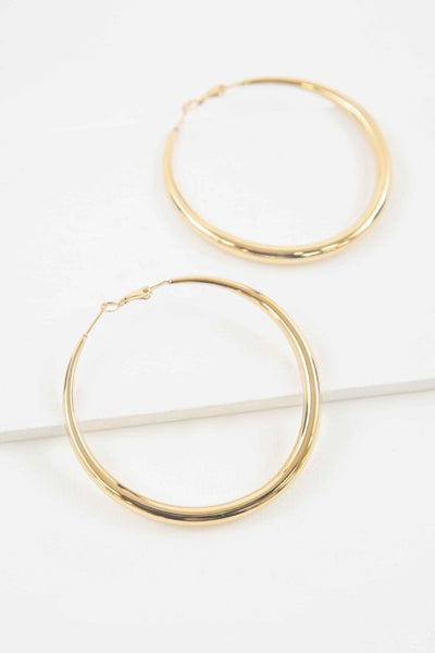 Gold Hoop Earrings - Beach Babes Beachwear - Fort Lauderdale
