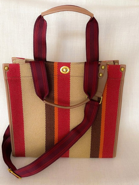 Versatile Stripe Tote: Essential Beach Wear Accessory - Beach Babes Beachwear - Fort Lauderdale