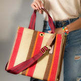 Versatile Stripe Tote: Essential Beach Wear Accessory - Beach Babes Beachwear - Fort Lauderdale