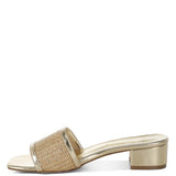 Raffia Slip on Metallic Sandals - Beach Babes Beachwear - Fort Lauderdale