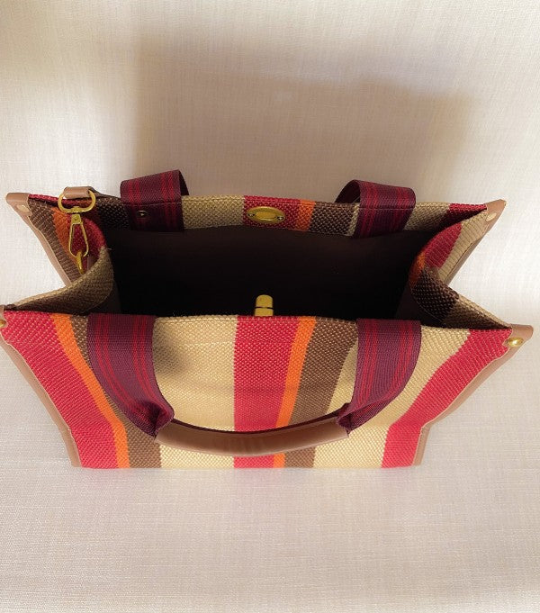 Versatile Stripe Tote: Essential Beach Wear Accessory - Beach Babes Beachwear - Fort Lauderdale