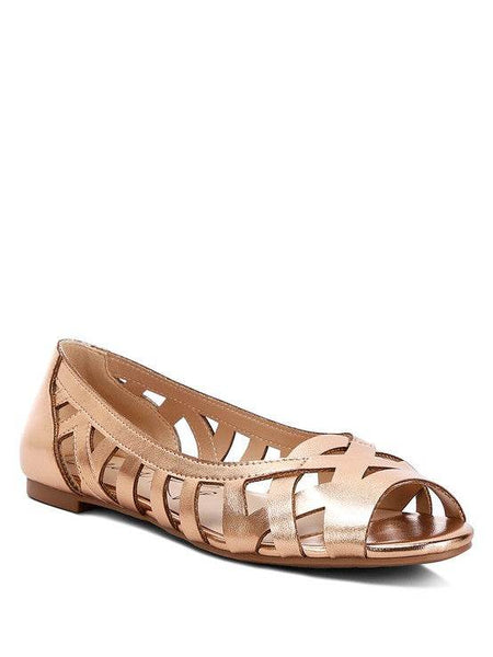 Chic Woven Peep Toe Flat Sandals - Beach Babes Beachwear - Fort Lauderdale
