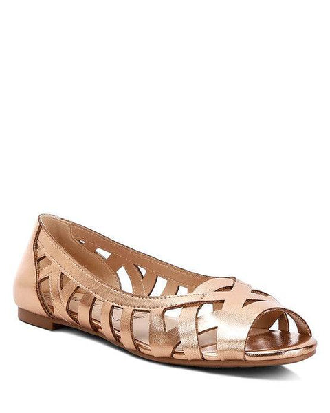 Chic Woven Peep Toe Flat Sandals - Beach Babes Beachwear - Fort Lauderdale