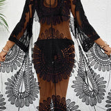Chic Lace Open-Front Longline Cover-Up - Lightweight Style - Beach Babes Beachwear - Fort Lauderdale