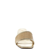Raffia Slip on Metallic Sandals - Beach Babes Beachwear - Fort Lauderdale