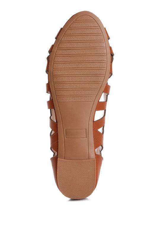Chic Woven Peep Toe Flat Sandals - Beach Babes Beachwear - Fort Lauderdale