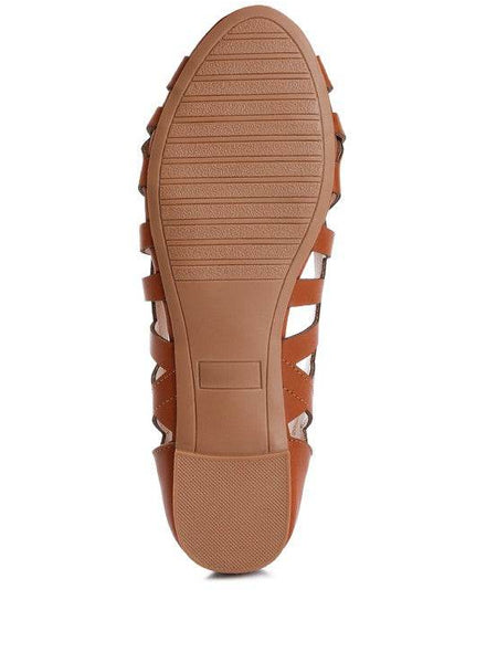 Chic Woven Peep Toe Flat Sandals - Beach Babes Beachwear - Fort Lauderdale