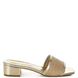 Raffia Slip on Metallic Sandals - Beach Babes Beachwear - Fort Lauderdale