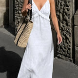 Ruffled A-Line  Maxi Dress - Beach Babes Beachwear - Fort Lauderdale