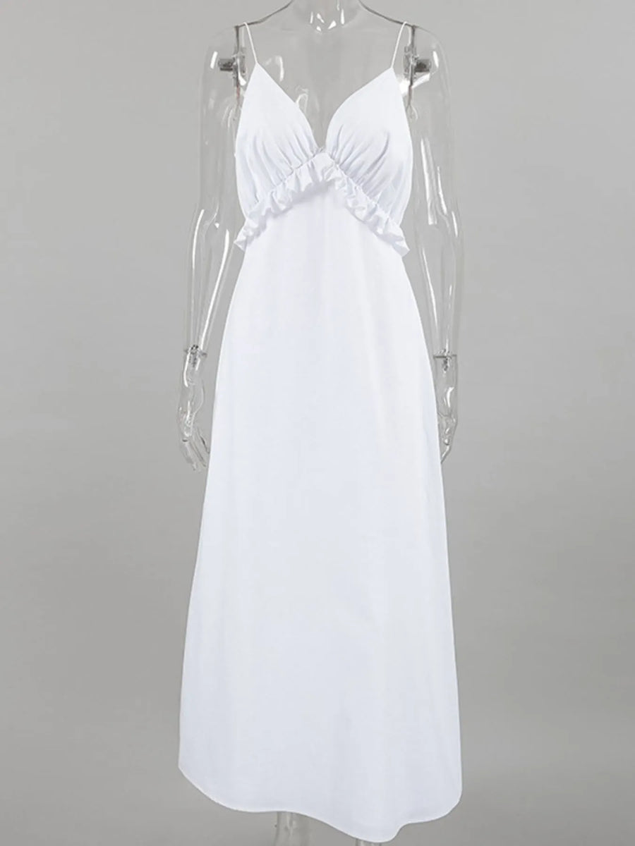 Ruffled A-Line  Maxi Dress - Beach Babes Beachwear - Fort Lauderdale