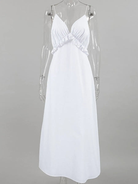 Ruffled A-Line  Maxi Dress - Beach Babes Beachwear - Fort Lauderdale