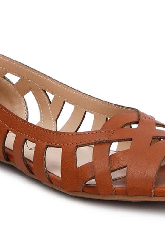 Chic Woven Peep Toe Flat Sandals - Beach Babes Beachwear - Fort Lauderdale