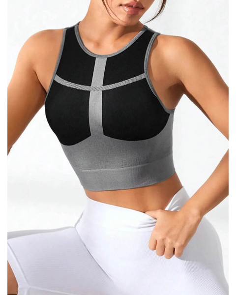 Color Block Round Neck Active Tank - Beach Babes Beachwear - Fort Lauderdale