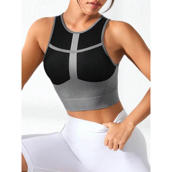 Color Block Round Neck Active Tank - Beach Babes Beachwear - Fort Lauderdale