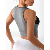 Color Block Round Neck Active Tank - Beach Babes Beachwear - Fort Lauderdale
