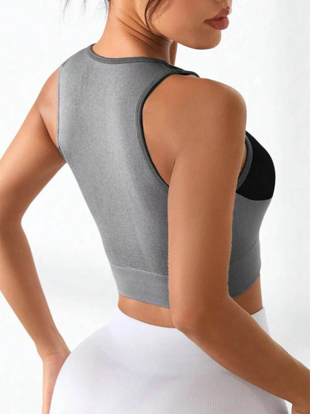 Color Block Round Neck Active Tank - Beach Babes Beachwear - Fort Lauderdale