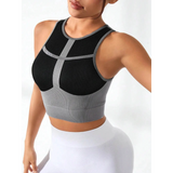 Color Block Round Neck Active Tank - Beach Babes Beachwear - Fort Lauderdale