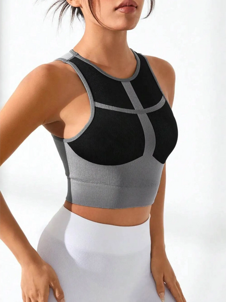 Color Block Round Neck Active Tank - Beach Babes Beachwear - Fort Lauderdale