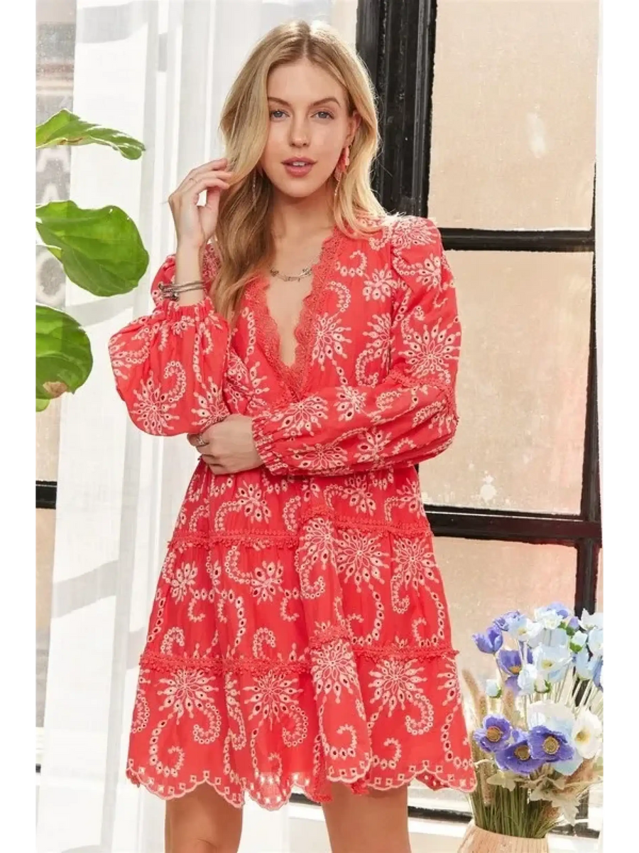 Stylish Floral Puff Sleeve Dress - Beach Fashion 2025, Lightweight & Flattering - Beach Babes Beachwear - Fort Lauderdale