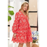 Stylish Floral Puff Sleeve Dress - Beach Fashion 2025, Lightweight & Flattering - Beach Babes Beachwear - Fort Lauderdale