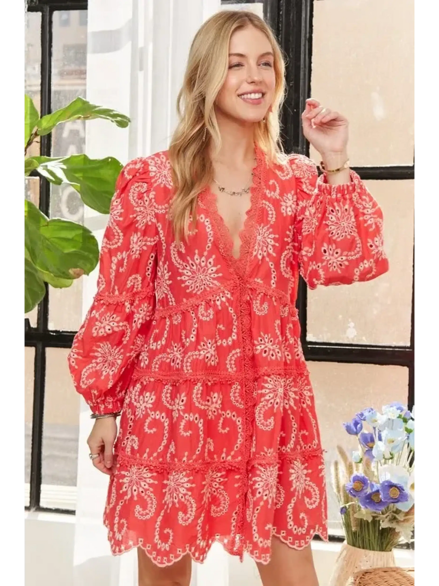 Stylish Floral Puff Sleeve Dress - Beach Fashion 2025, Lightweight & Flattering - Beach Babes Beachwear - Fort Lauderdale