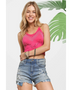 Pink Rhinestone Crop Top - Beach Babes Beachwear - Fort Lauderdale