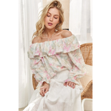 Stylish Pink Off-Shoulder Blouse - Beach Babes Beachwear - Fort Lauderdale