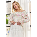 Stylish Pink Off-Shoulder Blouse - Beach Babes Beachwear - Fort Lauderdale