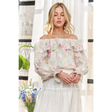 Stylish Pink Off-Shoulder Blouse - Beach Babes Beachwear - Fort Lauderdale