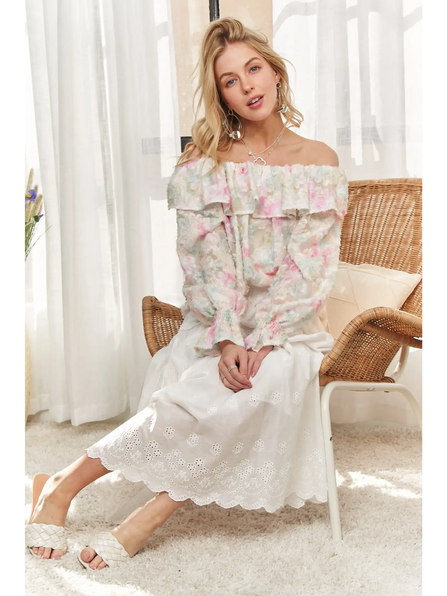 Stylish Pink Off-Shoulder Blouse - Beach Babes Beachwear - Fort Lauderdale
