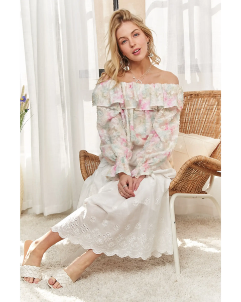 Stylish Pink Off-Shoulder Blouse - Beach Babes Beachwear - Fort Lauderdale