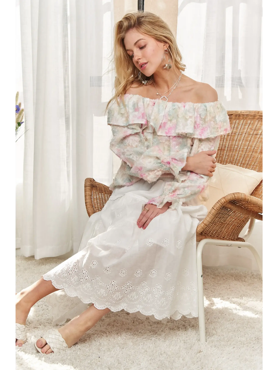 Stylish Pink Off-Shoulder Blouse - Beach Babes Beachwear - Fort Lauderdale