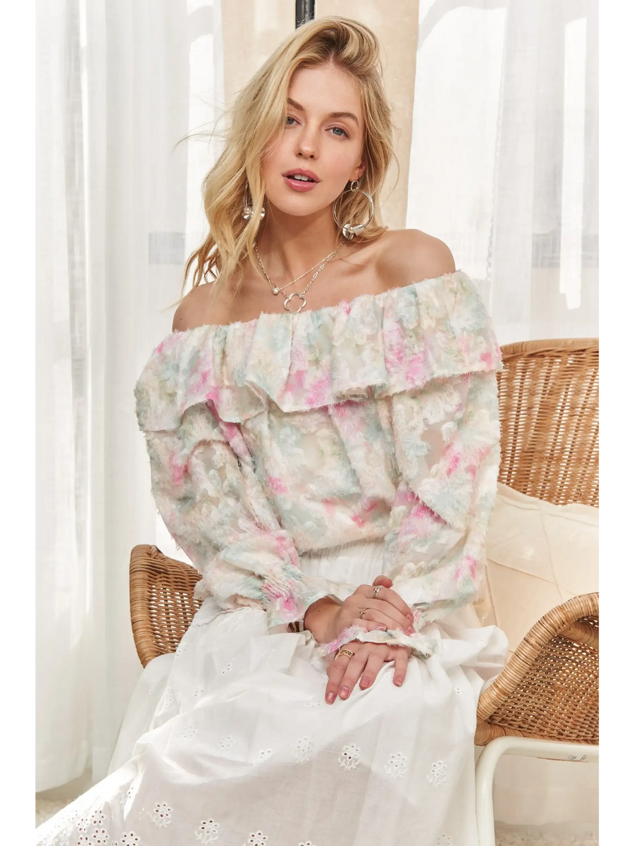Stylish Pink Off-Shoulder Blouse - Beach Babes Beachwear - Fort Lauderdale