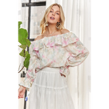 Stylish Pink Off-Shoulder Blouse - Beach Babes Beachwear - Fort Lauderdale