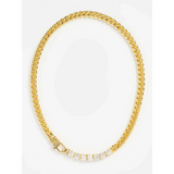 Trendsi gold chain necklace with diamond accents affordable gold jewelry for beachwear
