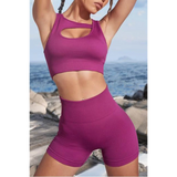 Cutout Two-Piece Sports Set - Beach Babes Beachwear - Fort Lauderdale