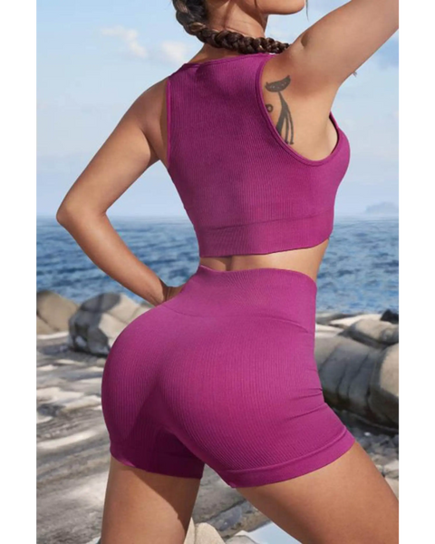 Cutout Two-Piece Sports Set - Beach Babes Beachwear - Fort Lauderdale