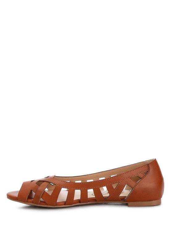 Chic Woven Peep Toe Flat Sandals - Beach Babes Beachwear - Fort Lauderdale