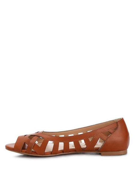 Chic Woven Peep Toe Flat Sandals - Beach Babes Beachwear - Fort Lauderdale