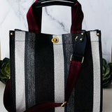 Versatile Stripe Tote: Essential Beach Wear Accessory - Beach Babes Beachwear - Fort Lauderdale
