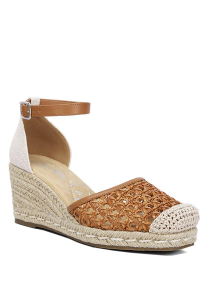 Mason Tan Buckle Wedge Heel Espadrilles - Beach Babes Beachwear - Fort Lauderdale