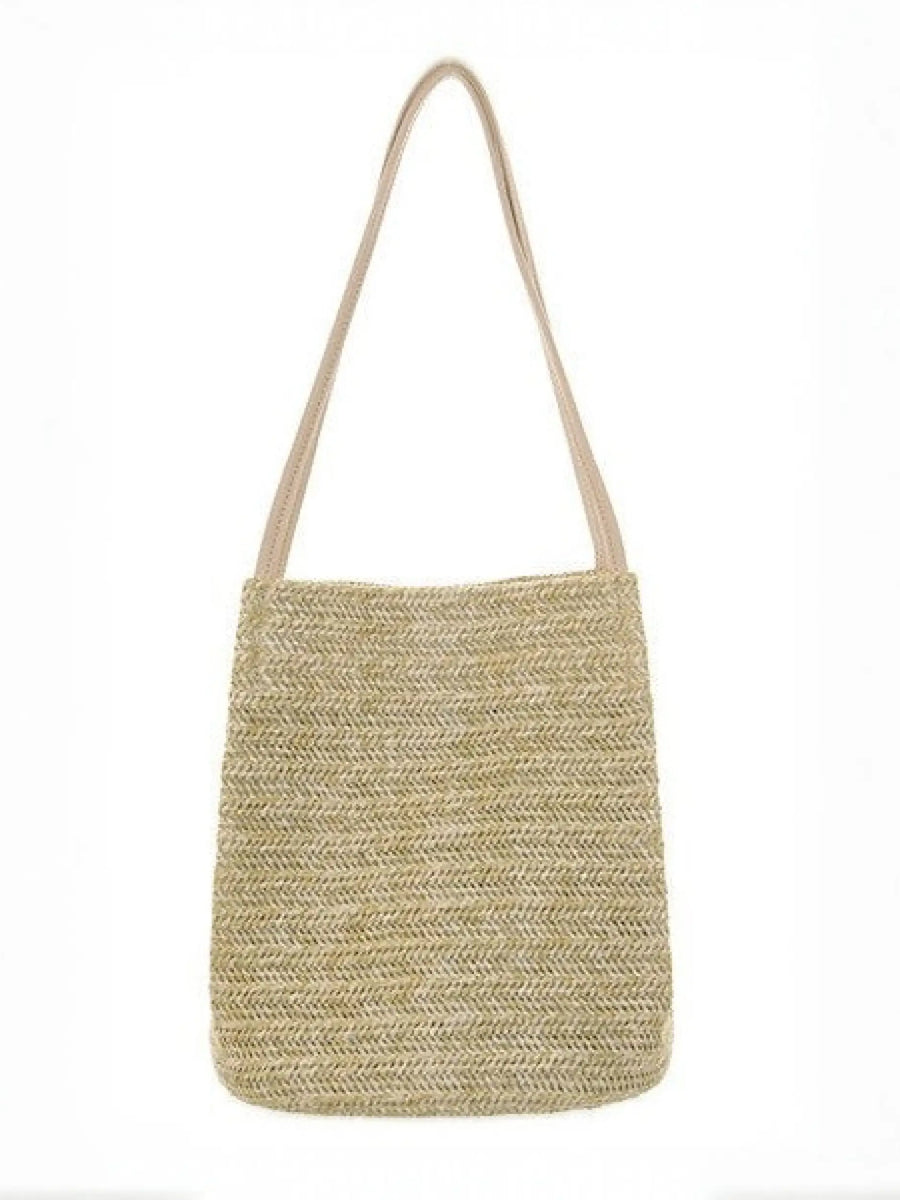 Woven straw shoulder bag from Stylish Straw Tote for perfect beach days, great straw tote choice