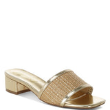 Raffia Slip on Metallic Sandals - Beach Babes Beachwear - Fort Lauderdale