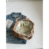 Lightweight Ladies duffle bag by Babe Beachwear in beige color with spacious interior and sturdy handles
