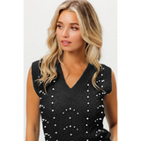Sleeveless Black Beach Top for Ladies - Beach Babes Beachwear - Fort Lauderdale
