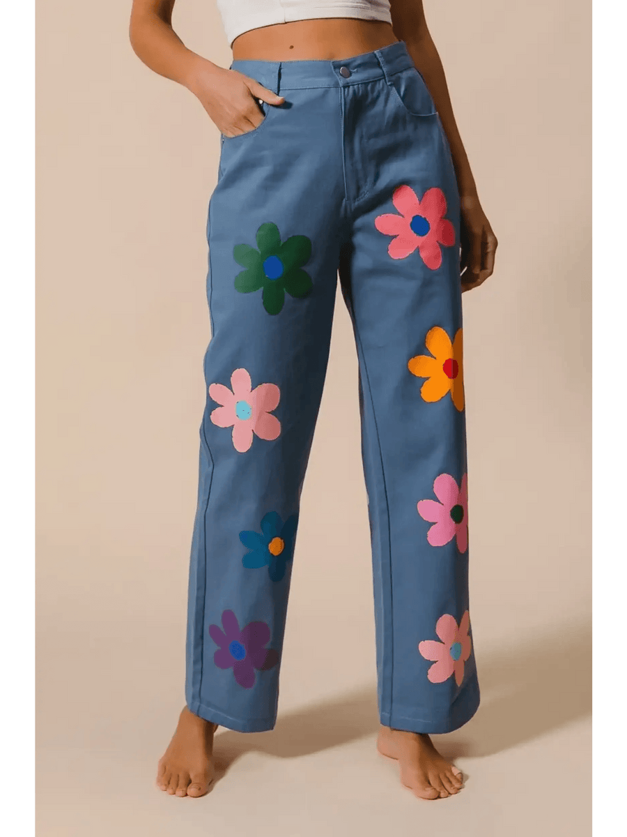 Fun Denim Straight Leg Jeans - Beach Babes Beachwear - Fort Lauderdale