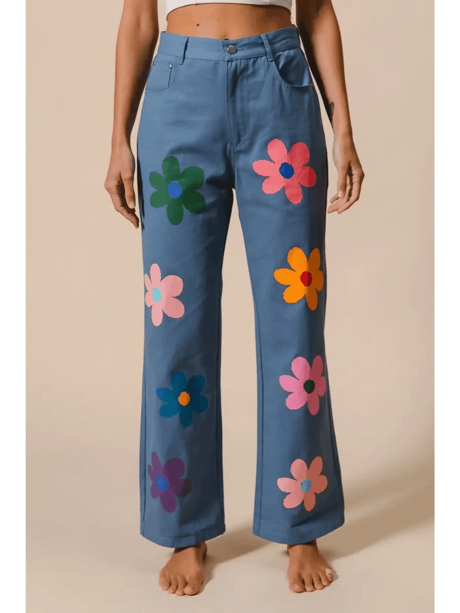 Fun Denim Straight Leg Jeans - Beach Babes Beachwear - Fort Lauderdale